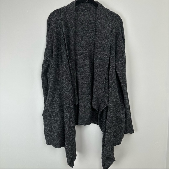 Eileen Fisher Open Cardigan Size Medium Gray Wool Cashmere Blend Wardrobe Staple - Picture 1 of 7